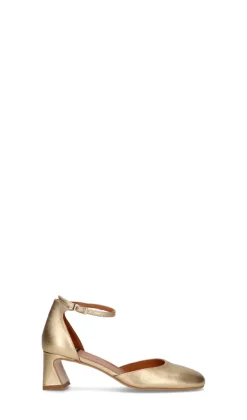 ANGEL ALARCON Decollete donna oro in pelle