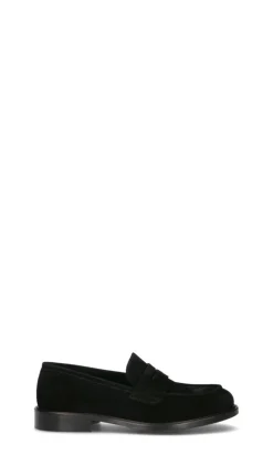 ANTICO MASTRO Mocassino uomo nero in suede