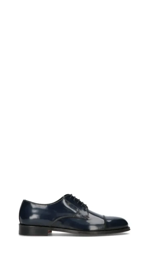 ANTICO MASTRO Stringata uomo blu in pelle