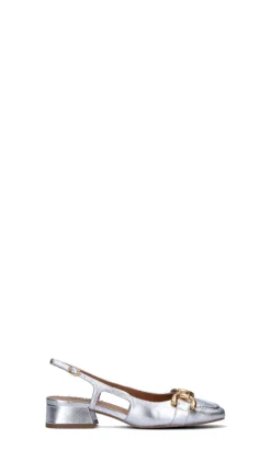 BIBI LOU Slingback donna argento in pelle
