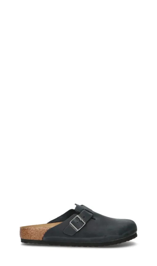 BIRKENSTOCK BOSTON BS Ciabatta uomo nera in pelle