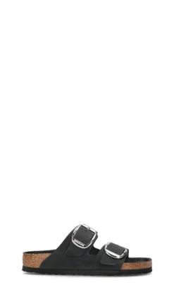 BIRKENSTOCK Ciabatta donna nera in pelle