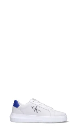 CALVIN KLEIN JEANS Sneaker uomo bianca e blu in pelle