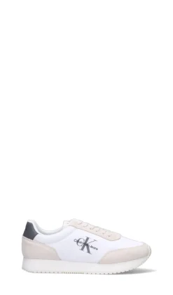 CALVIN KLEIN JEANS Sneaker uomo bianca/beige/nera in suede