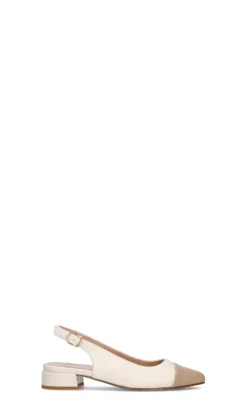 CINZIA VALLE Slingback donna yogurt/cipria in pelle