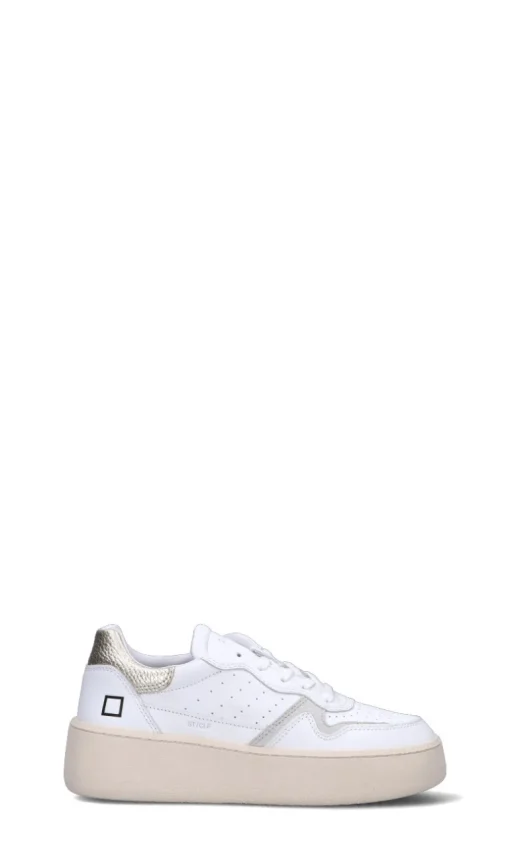D.A.T.E. Sneaker donna bianca/oro in pelle