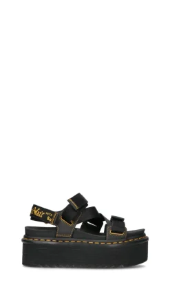 DR. MARTENS Sandalo donna nero in pelle