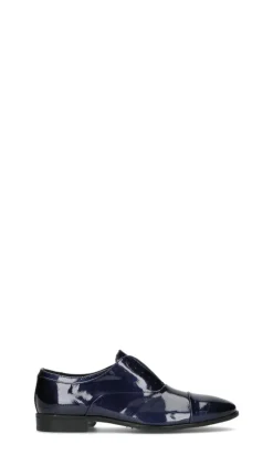 EVEET Stringata uomo blu in pelle