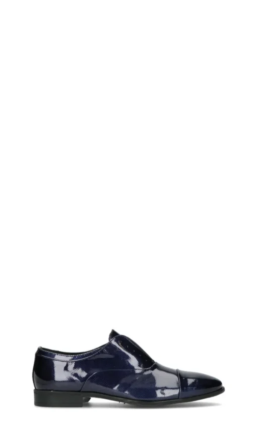 EVEET Stringata uomo blu in pelle