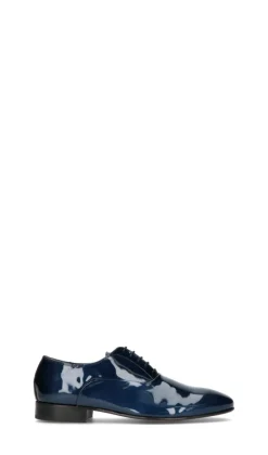 EVEET Stringata uomo blu in pelle