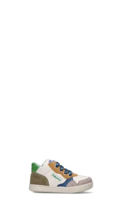 FALCOTTO Sneaker bimbo panna/verde/beige in pelle