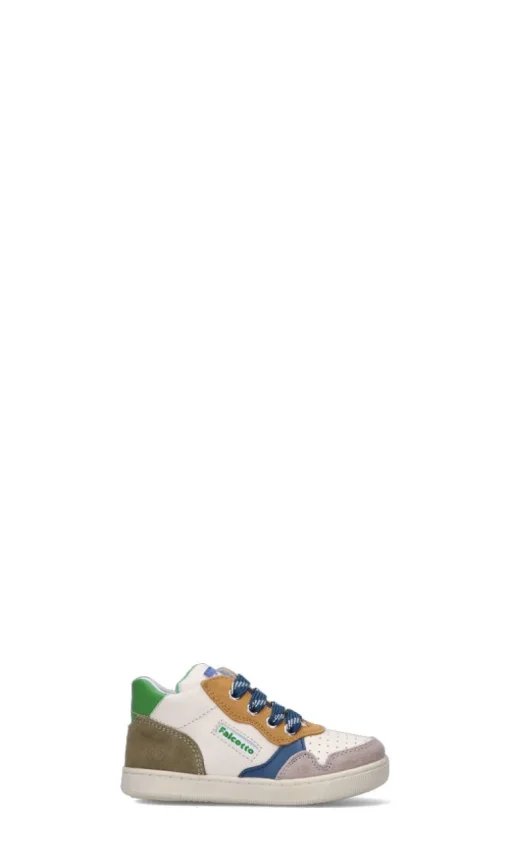 FALCOTTO Sneaker bimbo panna/verde/beige in pelle