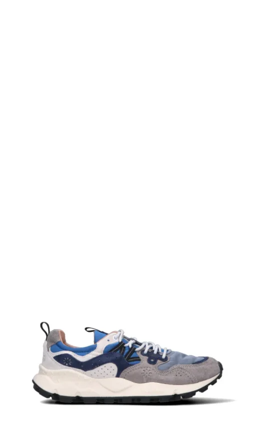 FLOWER MOUNTAIN Sneaker uomo grigia/blu in suede
