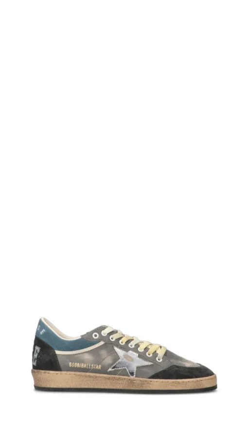 GOLDEN GOOSE BALL STAR DOUBLE UPPER WITHOUT HE Sneaker uomo grigia in pelle
