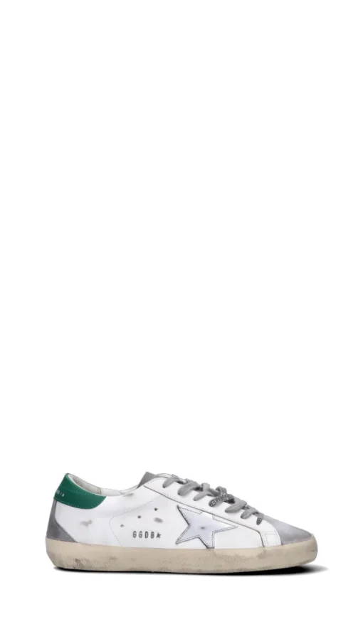 GOLDEN GOOSE SUPERSTAR Sneaker uomo bianca/verde/grigia in pelle