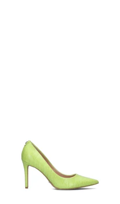 GUESS Decollete donna verde in pelle