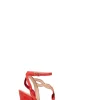 GUESS Sandalo donna rosso in suede
