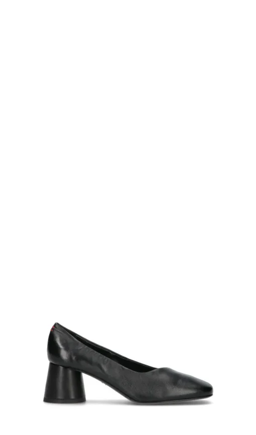 HALMANERA Décolleté donna nera in pelle
