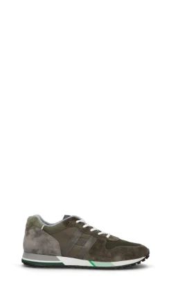 HOGAN Sneaker uomo grigia/militare in suede