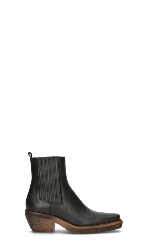 LEMARE' Tronchetto donna nero in pelle
