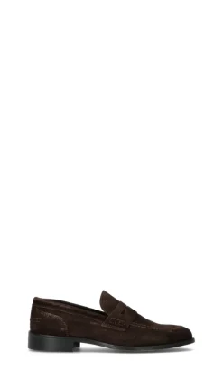 LORENZO TERRA Mocassino uomo marrone in suede