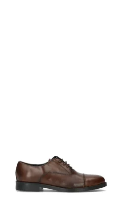 MADE IN ITALY Stringata uomo marrone in pelle