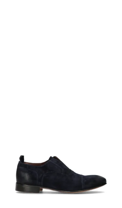 MEZZETINTE Stringata uomo blu in suede