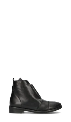 MEZZETINTE Tronchetto donna nero in pelle