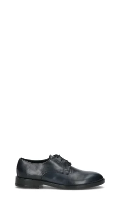 NEROFUMO Stringata uomo blu in pelle