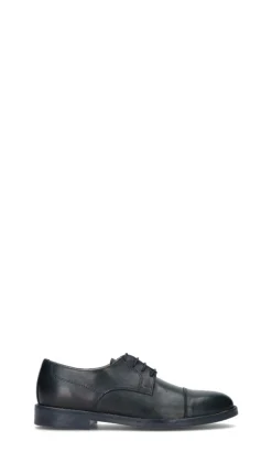 NEROFUMO Stringata uomo blu in pelle