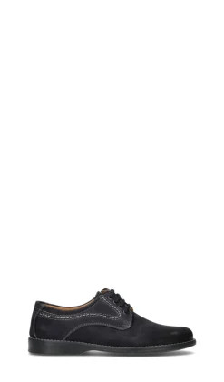 NEROFUMO Stringata uomo blu in pelle
