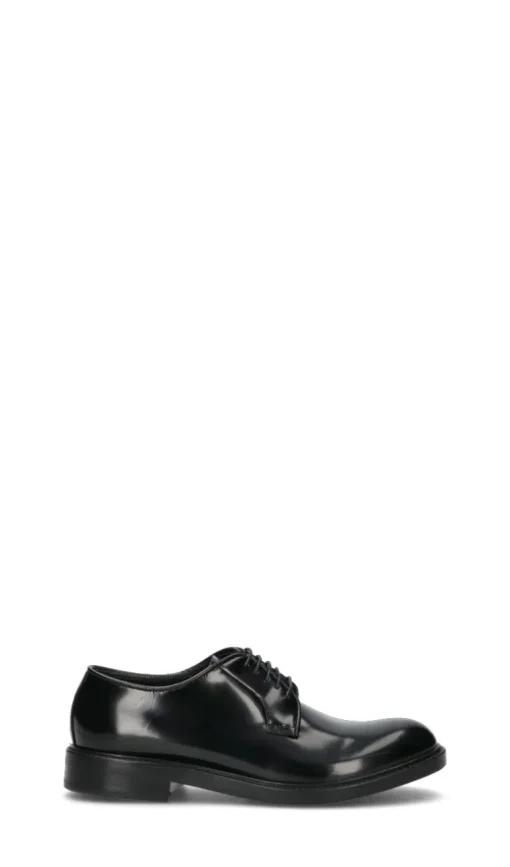 PAWELK'S Stringata uomo nera in pelle
