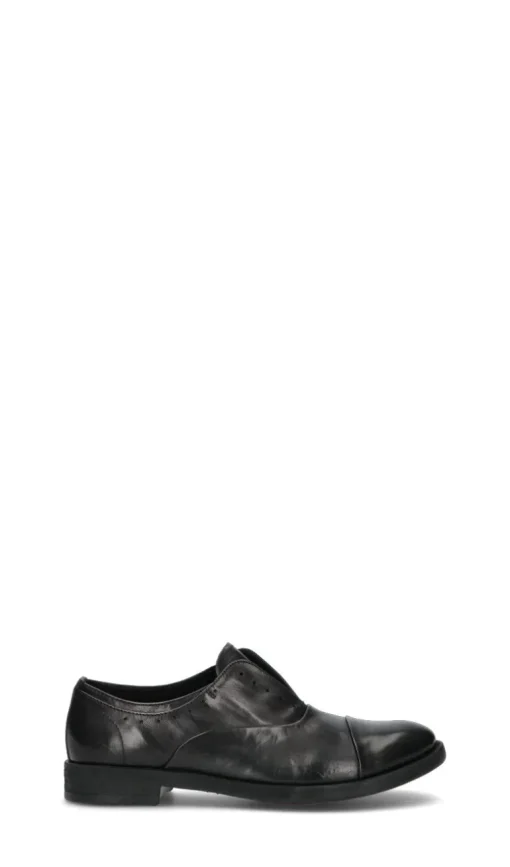 PAWELK'S Stringata uomo nera in pelle