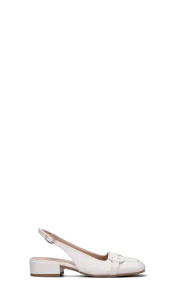 PERLAMARINA Slingback donna bianca in pelle