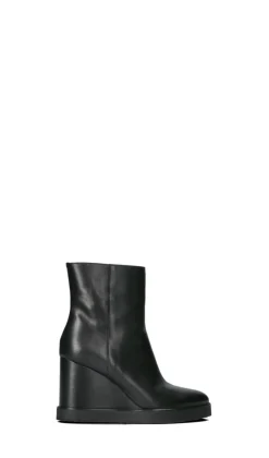 PHIL MELVIS Tronchetto donna nero in pelle
