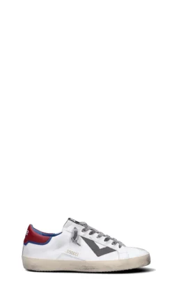 QUATTROBARRADODICI Sneaker uomo bianca/rossa in pelle