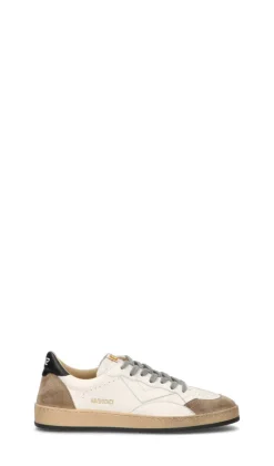 QUATTROBARRADODICI Sneaker uomo bianca/beige/nera in suede