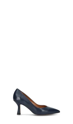REBECCA VAN DIK Décolleté donna blu in pelle