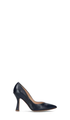 REBECCA VAN DIK Décolleté donna blu in pelle