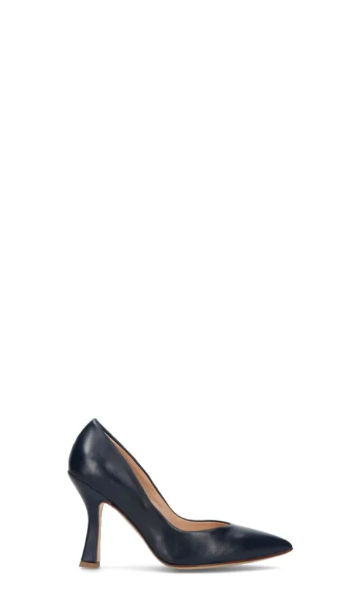 REBECCA VAN DIK Décolleté donna blu in pelle