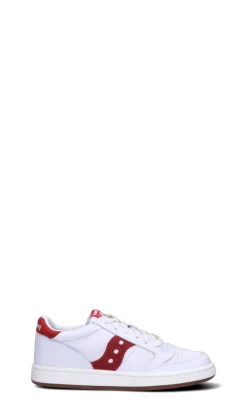 SAUCONY - JAZZ COURT Senaker donna bianca/rossa in pelle