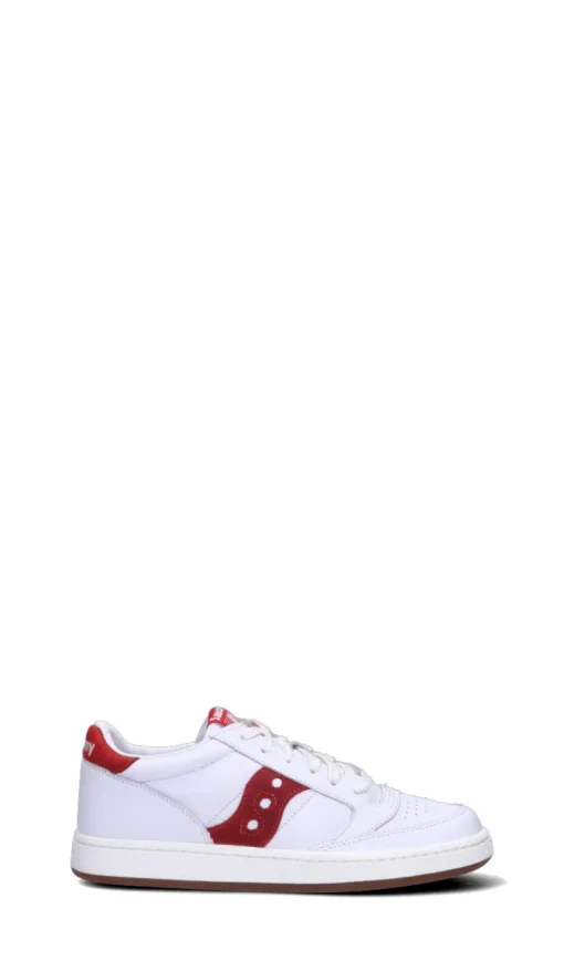 SAUCONY - JAZZ COURT Senaker donna bianca/rossa in pelle