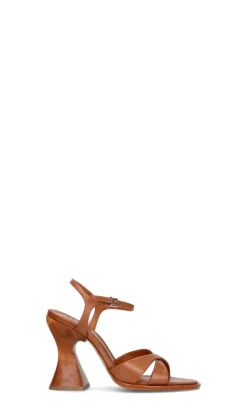 SCHUTZ Sandalo donna cammello in pelle