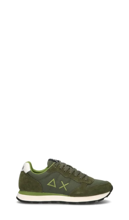 SUN68 Sneaker uomo verde in suede
