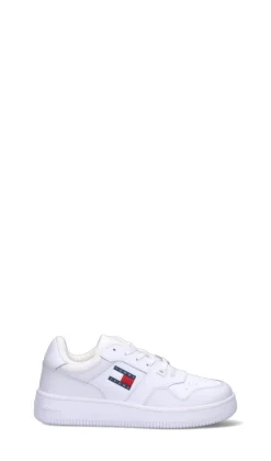 TOMMY HILFIGER JEANS Sneaker donna bianca in pelle