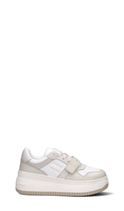 TOMMY HILFIGER JEANS Sneaker donna beige in pelle